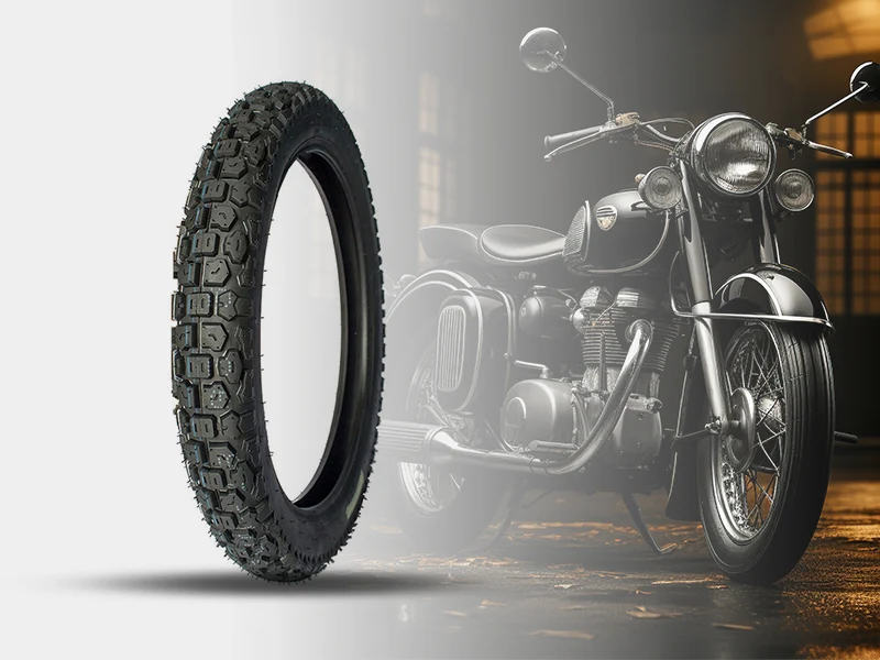 Motorcycle tyre with a classic motorcycle