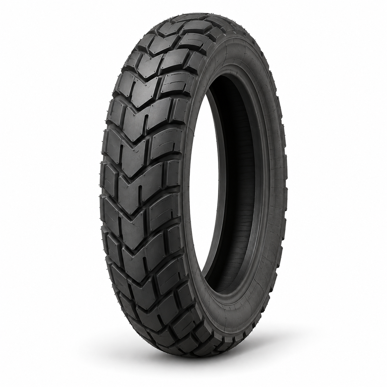 Unbranded 4.00-8 utility motorcycle tyre on a white background