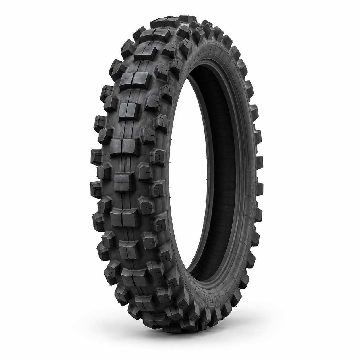 Unbranded off-road motorcycle tyre on a white background
