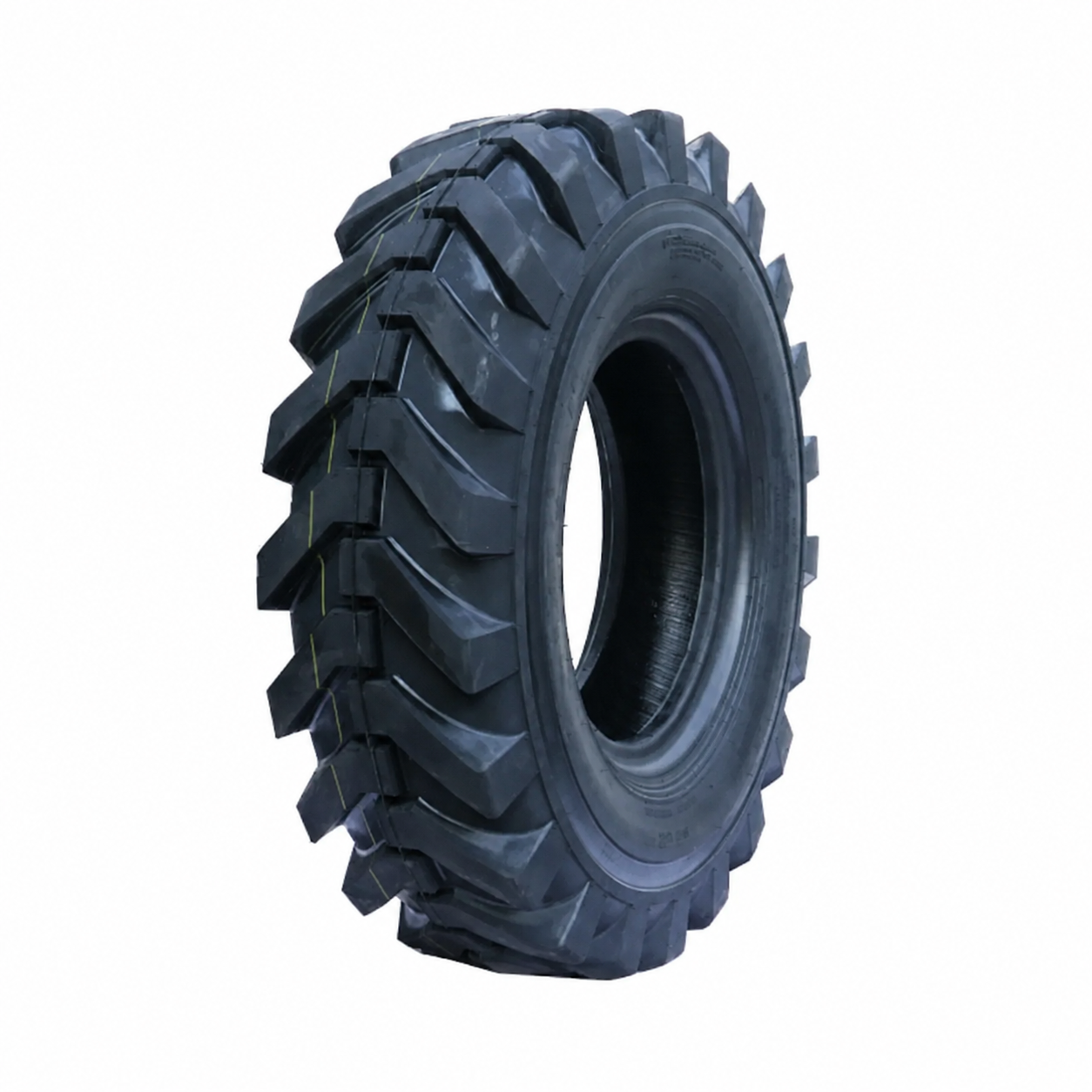 Grader tyre on a white background