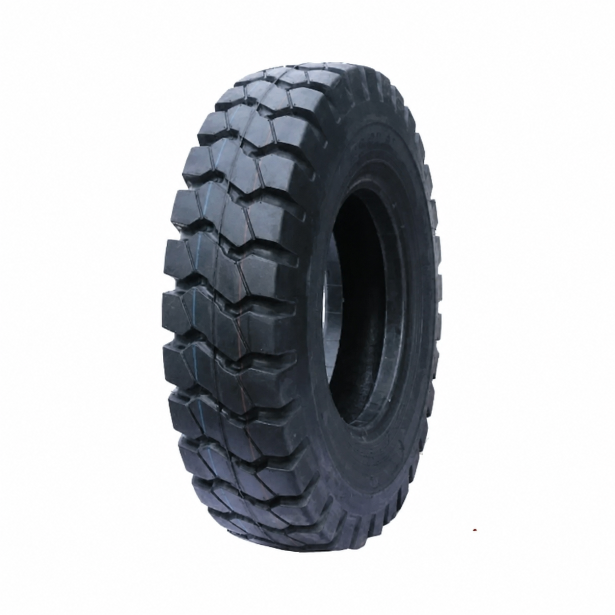 Mining tyre on a white background