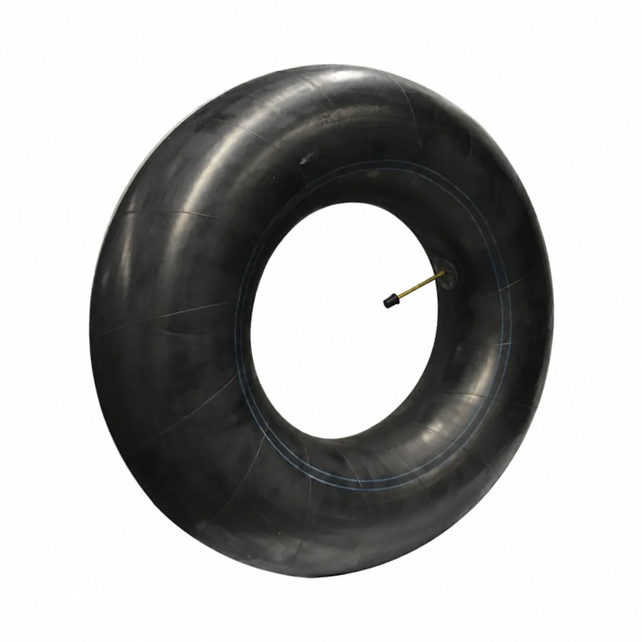 Unbranded heavy truck and bus inner tube on a white background
