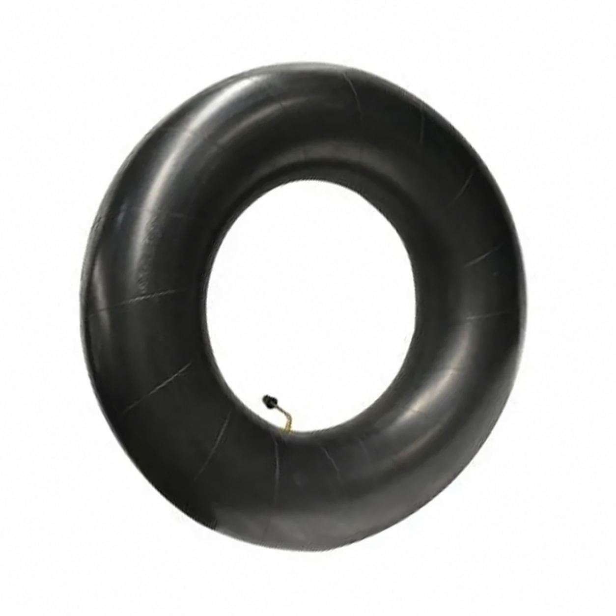 Light truck inner tube on a white background